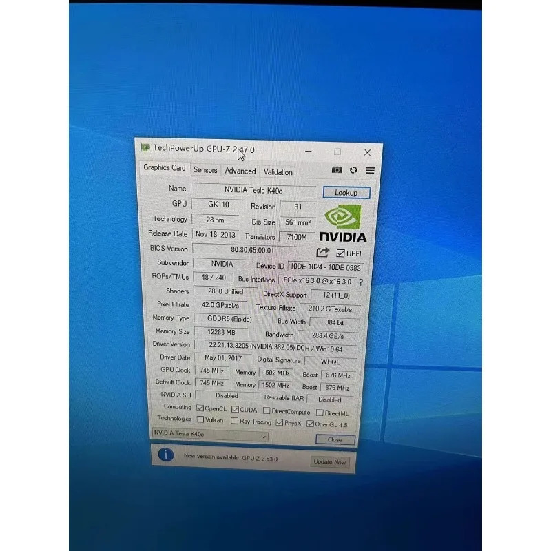TESLA K40 K40C 12G GPU 컴퓨팅 카드 AI 가속 그래픽 TCTP1