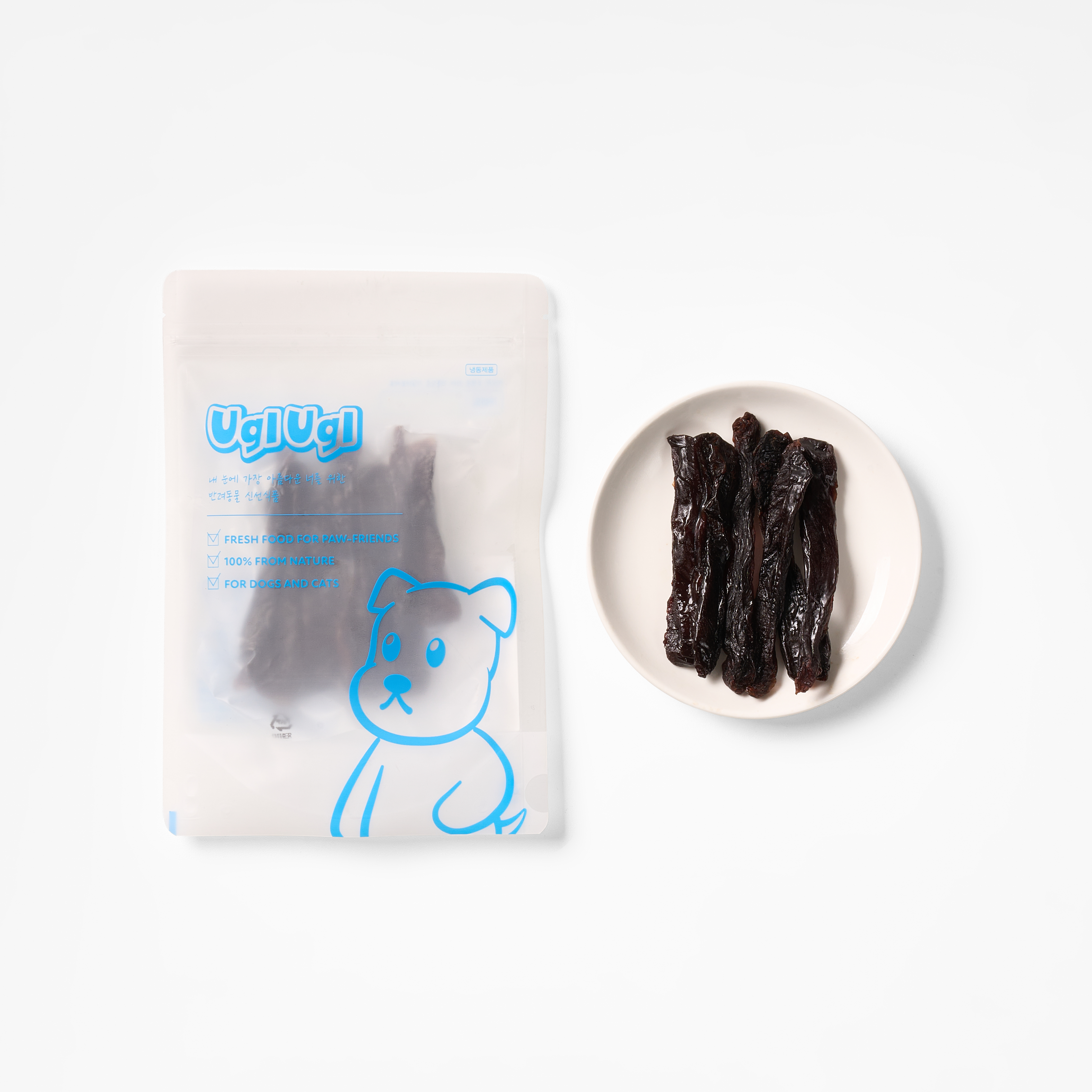 어글어글 반건조 육포 4종(닭/오리/흑돼지/말고기) 50g 강아지 수제 간식 육포 - 상세 이미지 4