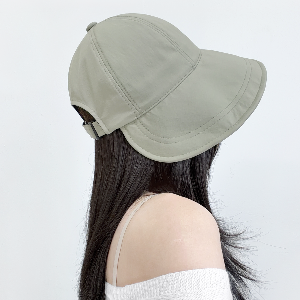 모트 바스락 버킷햇 여성 여름 벨크로 챙넓은 물놀이 모자 이미지