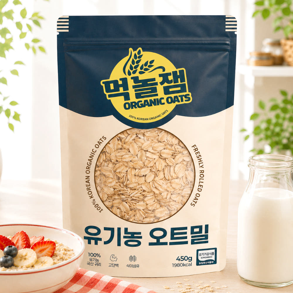 국내산 100% 유기농 오트밀 450g 압착 귀리 퀵오트밀 가격 비교 나르난 국내산 100% 유기농 오트밀 450g 압착 귀리 퀵오트밀