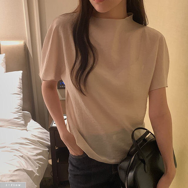 아오로 반목 드레이프 루즈핏 오간자 블라우스 3col 봄 여름 시스루 반팔 이너 제이플로우 이미지 7