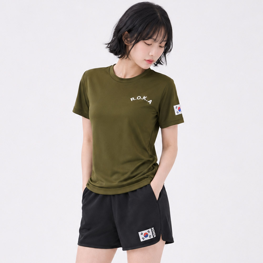 드라이핏 로카 반팔 티셔츠 라운드 기능성 기본티 남성 검정 이미지 7