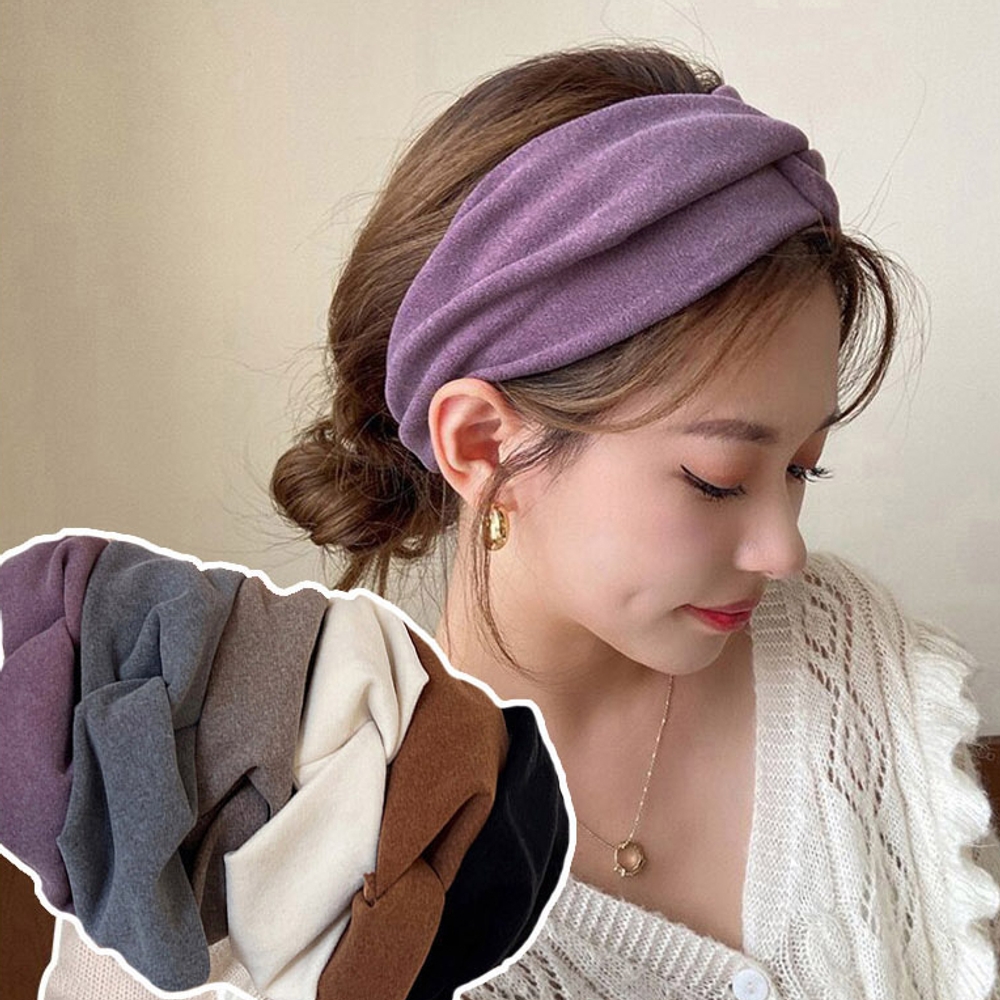 J2K 여성 고탄력 헤어 반다나 꼬임 포인트 아이템 헤어 악세사리 데일리룩 - 상품 이미지