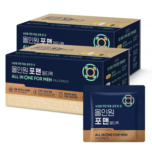 웰라이프 올인원 포 맨 멀티팩 14포