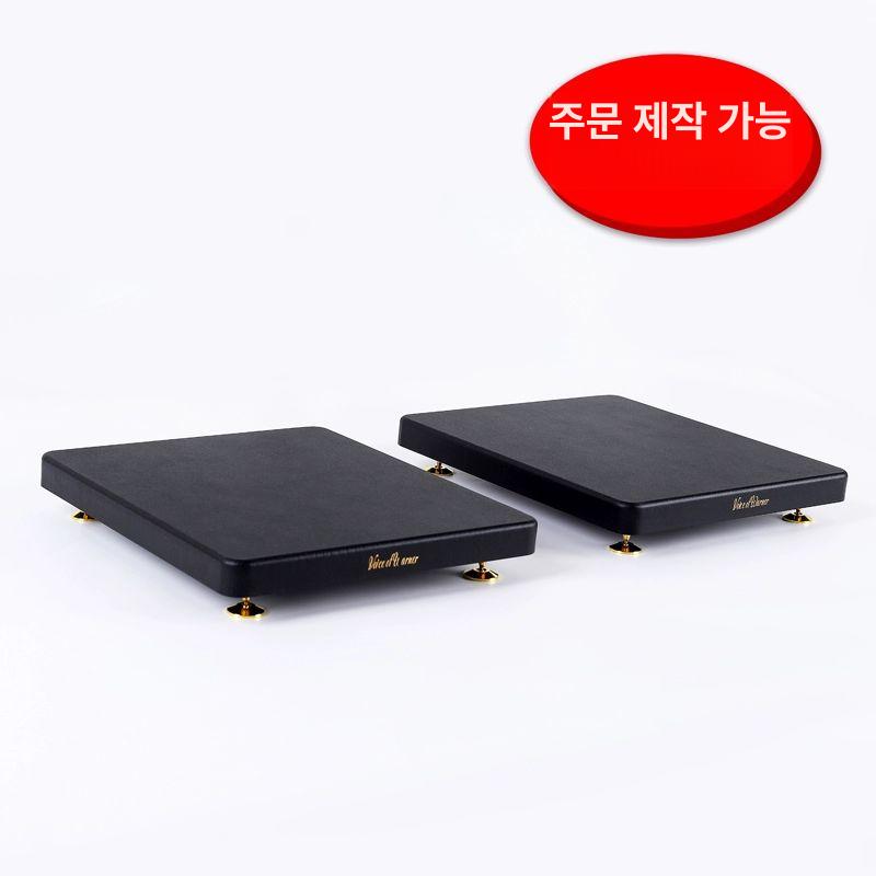 대형 스피커 받침대 소음 우퍼 스탠드 진동 거치대 우드 매트텍스처 블랙 190x250mm - 상세 이미지 2
