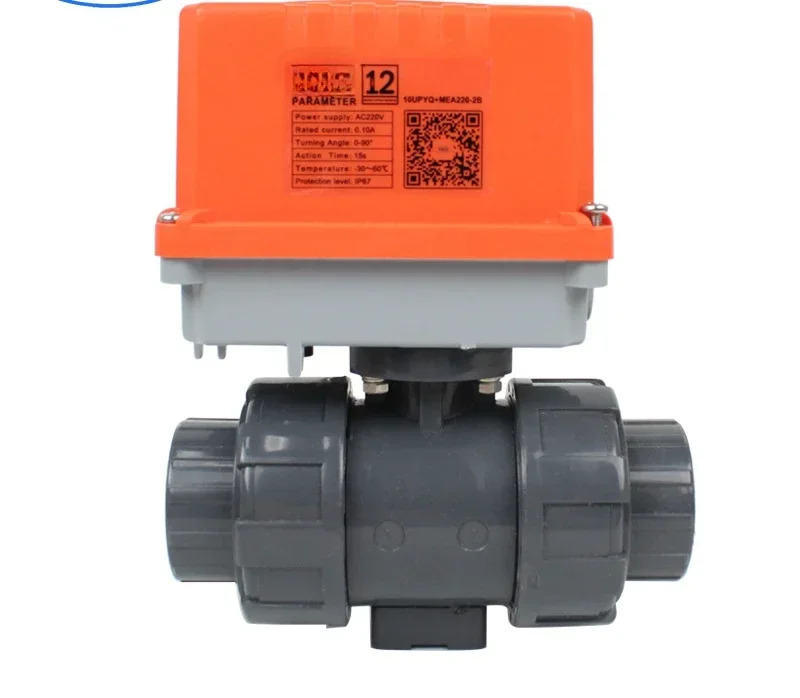UPVC 전기 볼 밸브 이라이브 연결 PVC PPR 정상 개방