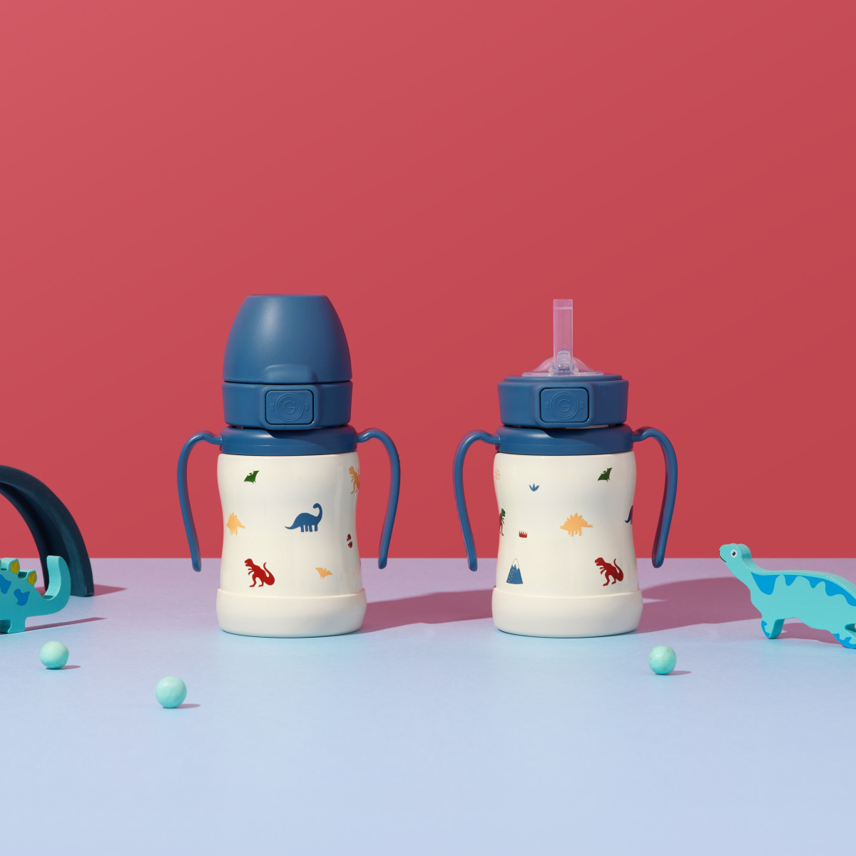 그로미미 스텐빨대컵 보온보냉 다이노소어 200ml - 상세 이미지 4