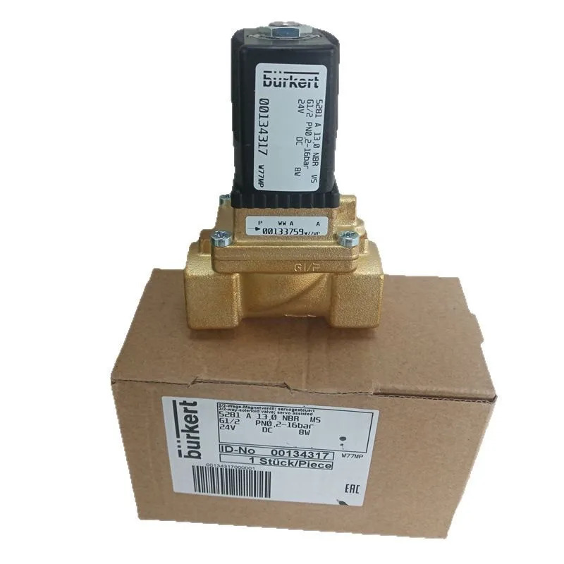 BURKERT 솔레노이드 밸브 5281 A NBR 황동 2위치 양방향 블로우 00134317 00134325