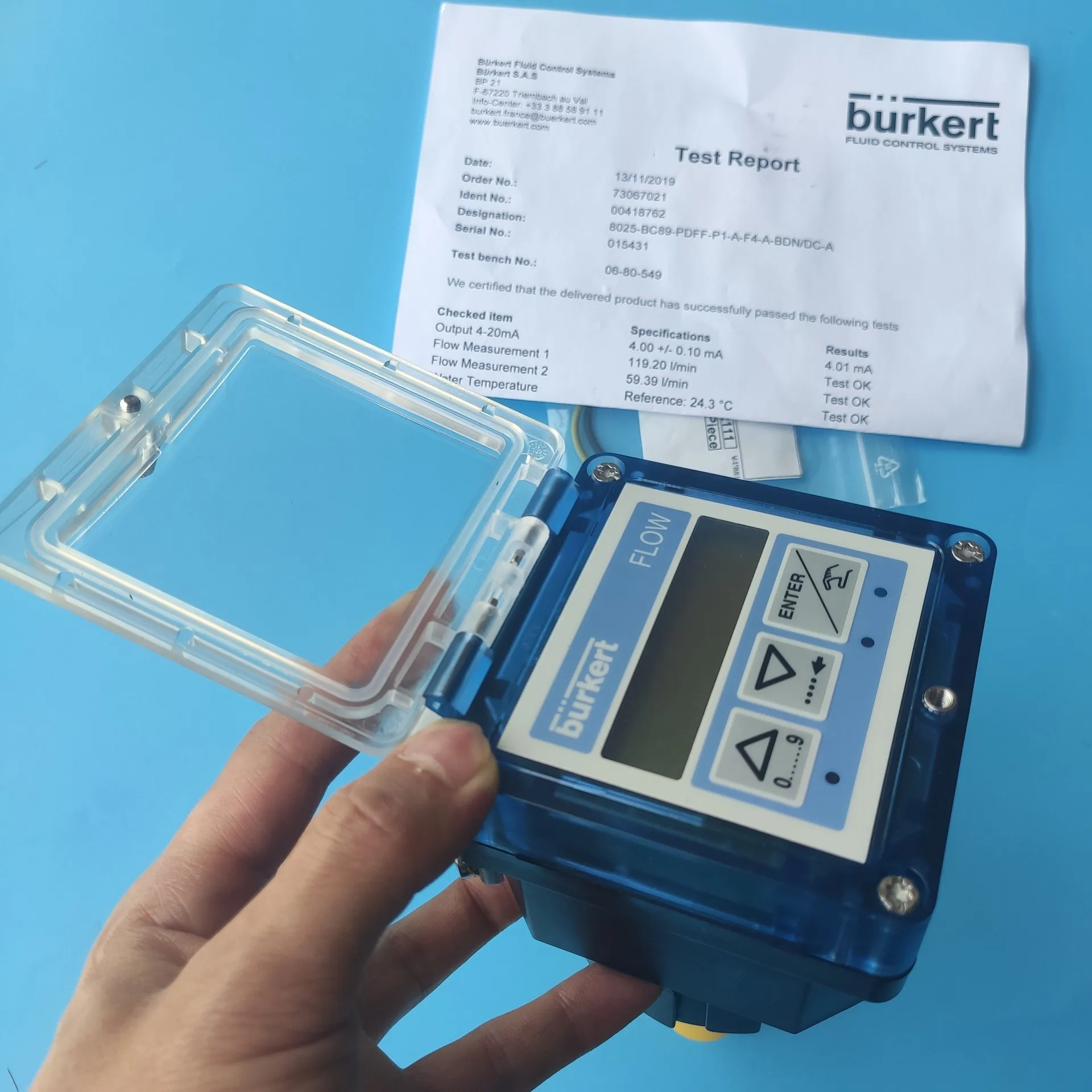 Burkert 유량센서 8032 4-20mA 00449694 00436473