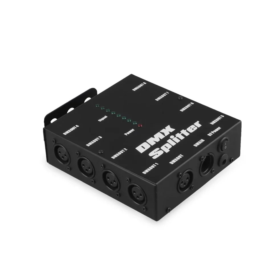 ALIEN 8 웨이 채널 절연 3핀 DMX 512 스플리터 DJ 디스코 웨딩 무대 조명 효과