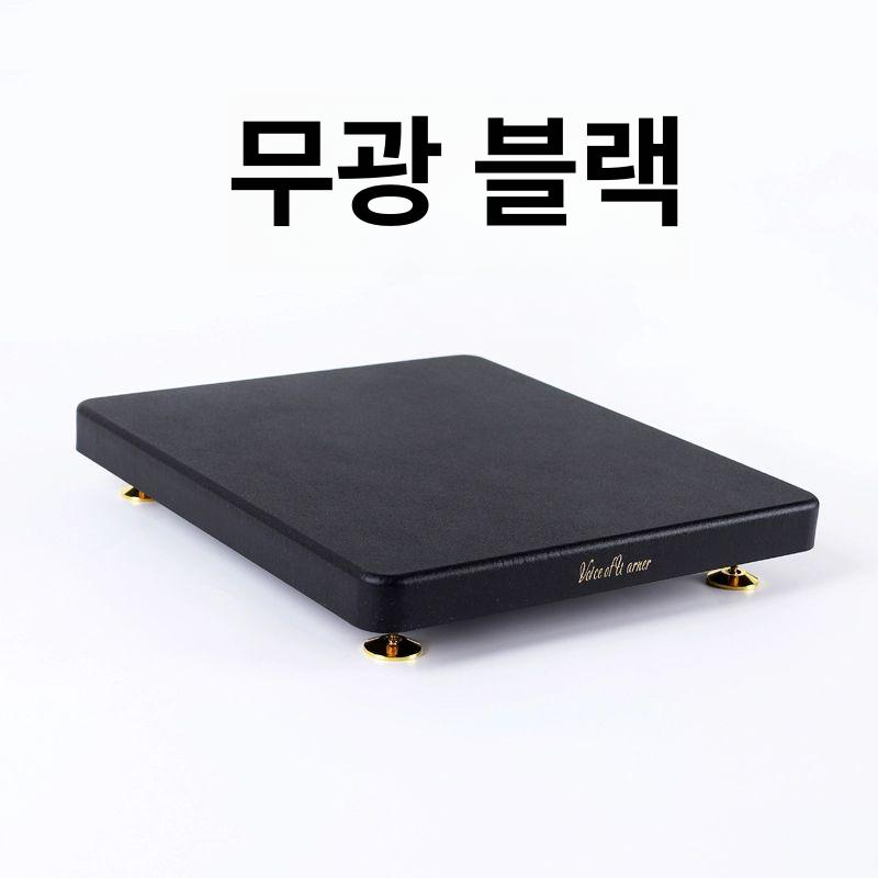 대형 스피커 받침대 소음 우퍼 스탠드 진동 거치대 우드 매트텍스처 블랙 190x250mm - 상세 이미지 4