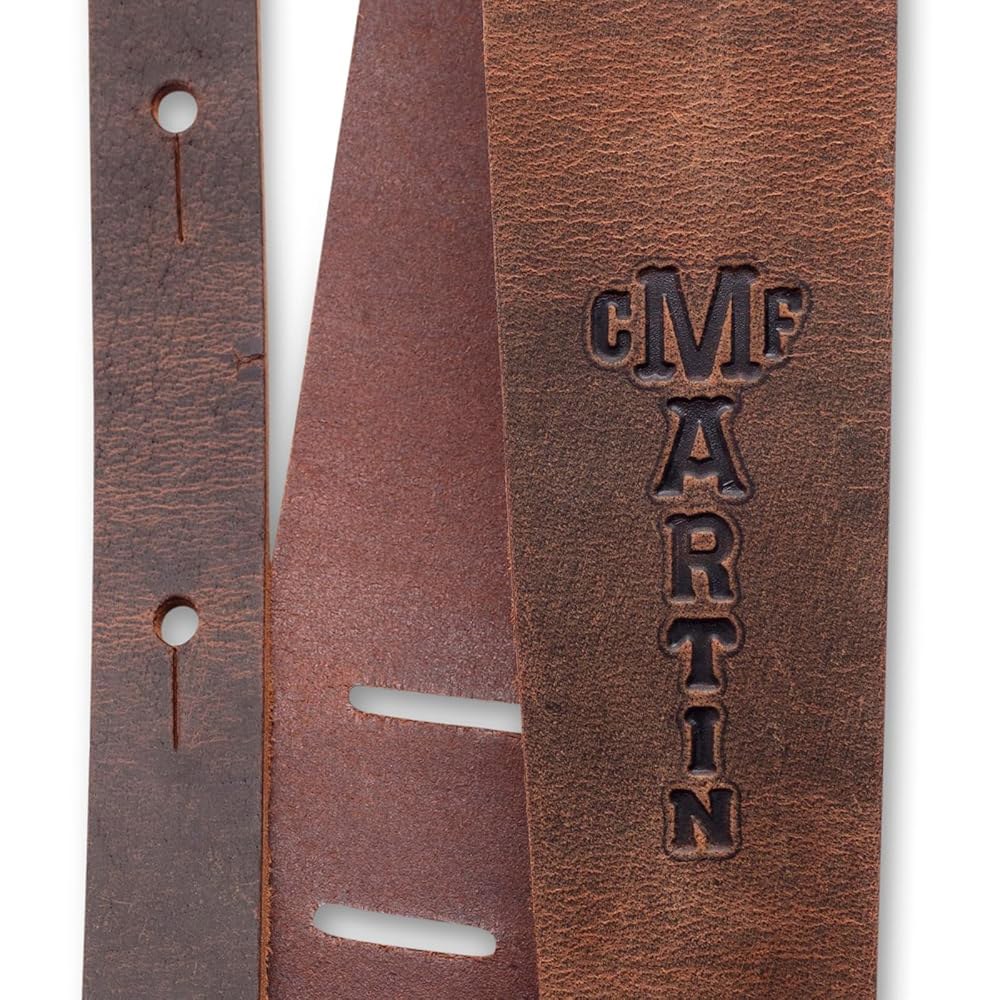 C.F. MARTIN 18A0065 2 1/8인치 가죽 기타 스트랩, 브라운 Guitar Strap - 상세 이미지 3