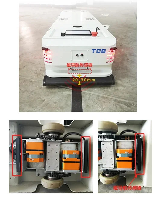 음식 로봇자기 네비게이션 센서 16 비트 AGV Rs232 485 캔 N/S 극 마그네틱 스트라이프