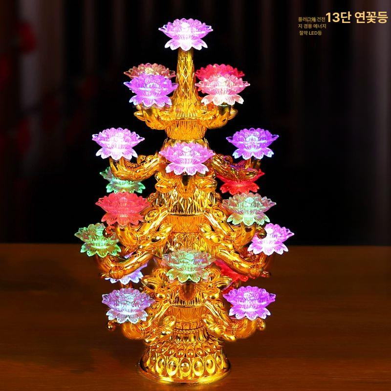축제 인등 연등 연꽃등 만월등 소원등 불교용품 법당 부처님 배터리 등불 랜턴 행사용 - 상세 이미지 2