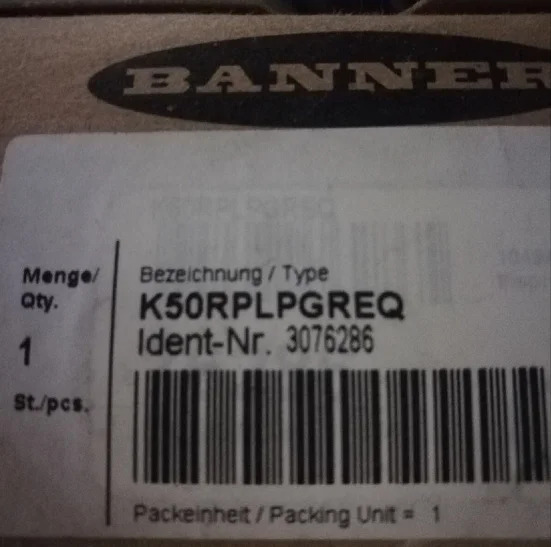 K50RPLPGREQ 배너 픽업 표시기