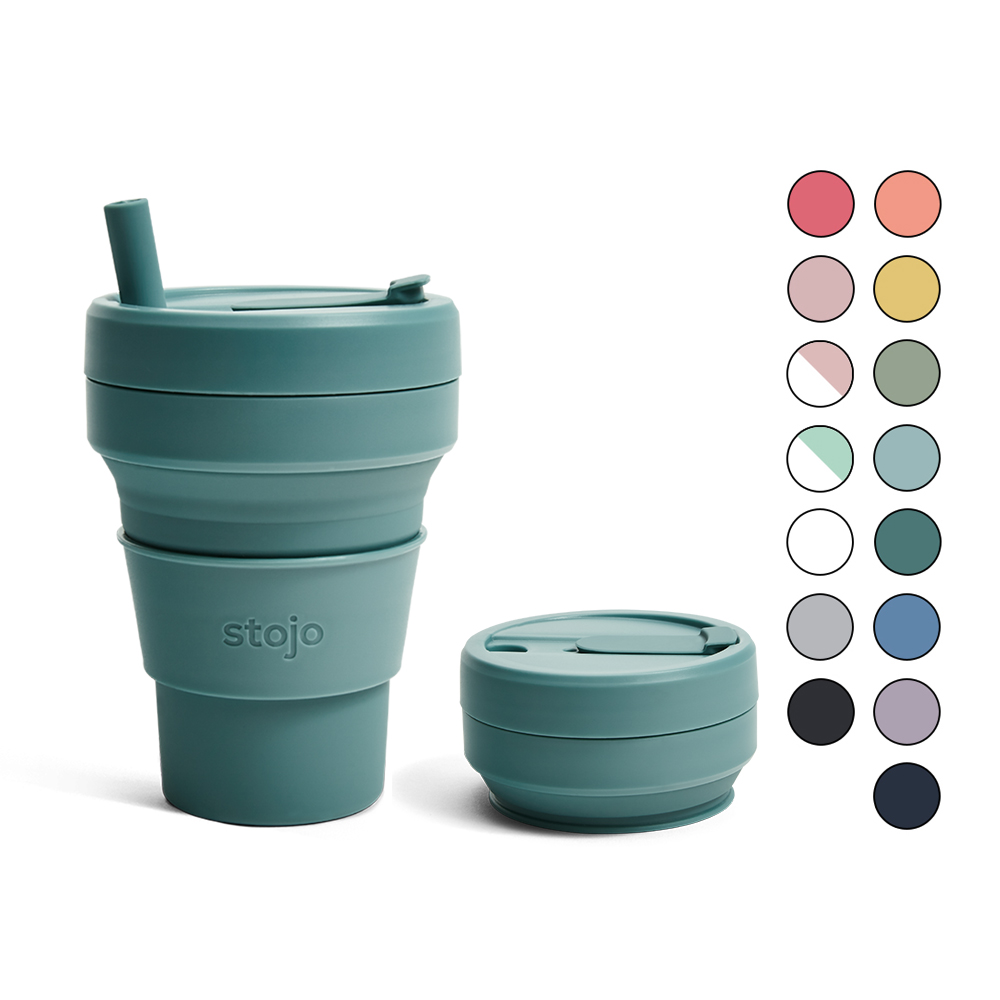 스토조 접이식 실리콘 텀블러 비기 컬렉션 470ml, 유칼립투스 - 상품 이미지