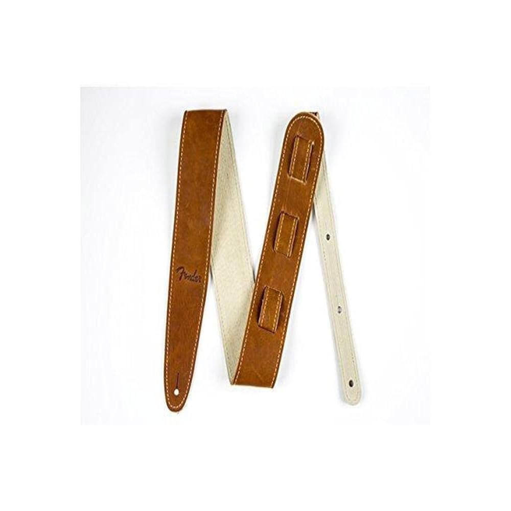 펜더 볼 글러브 가죽 기타 스트랩, 액세서리, 2.5인치, 브라운 Black Strap - 상품 이미지