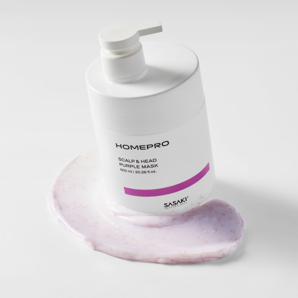 사사키 홈프로 단백질 헤어팩 퍼플마스크 극손상 비건 트리트먼트 600ml 이미지 2