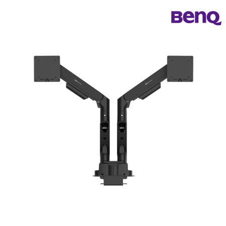 벤큐 BenQ BDH01 43~88cm 고중량 듀얼 모니터암 가스스프링 피벗 틸트 사무용 거치대 예약판매