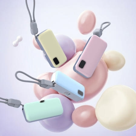 썬드라 BC2 도킹형 5000mAh 고속 충전 보조배터리 블루 1013QPB MINI BL