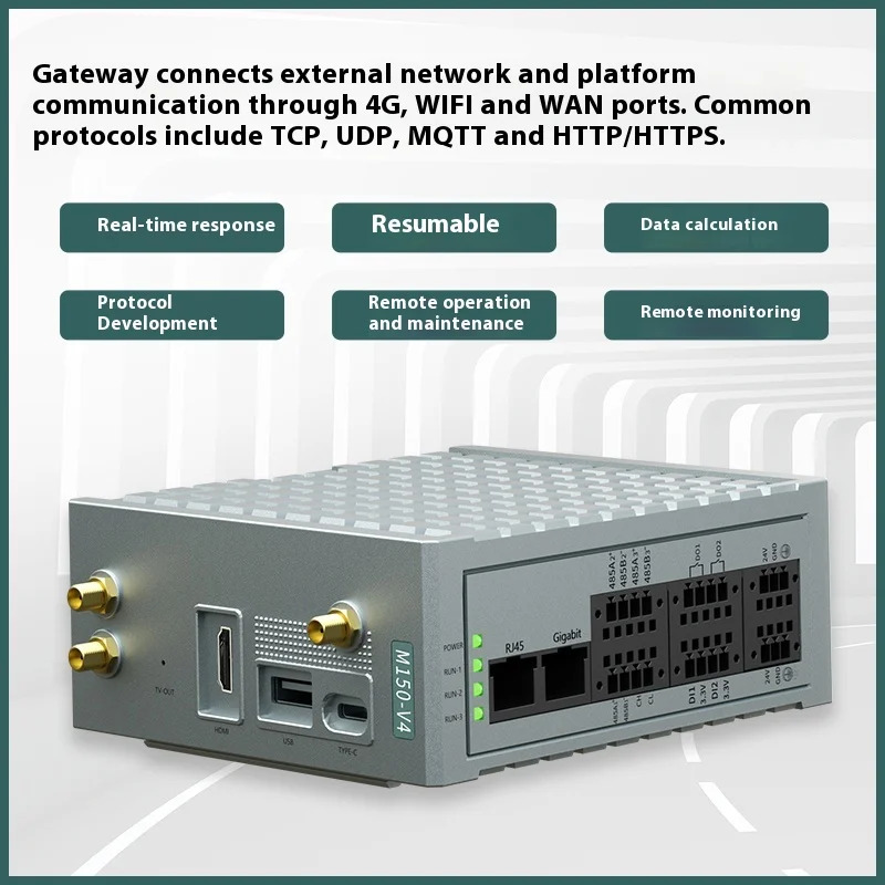 엣지 컴퓨팅 게이트웨이 네트워크 포트-네트워크 포트 직렬 wifi/4G TP-ECG01V4 새 모델 M150