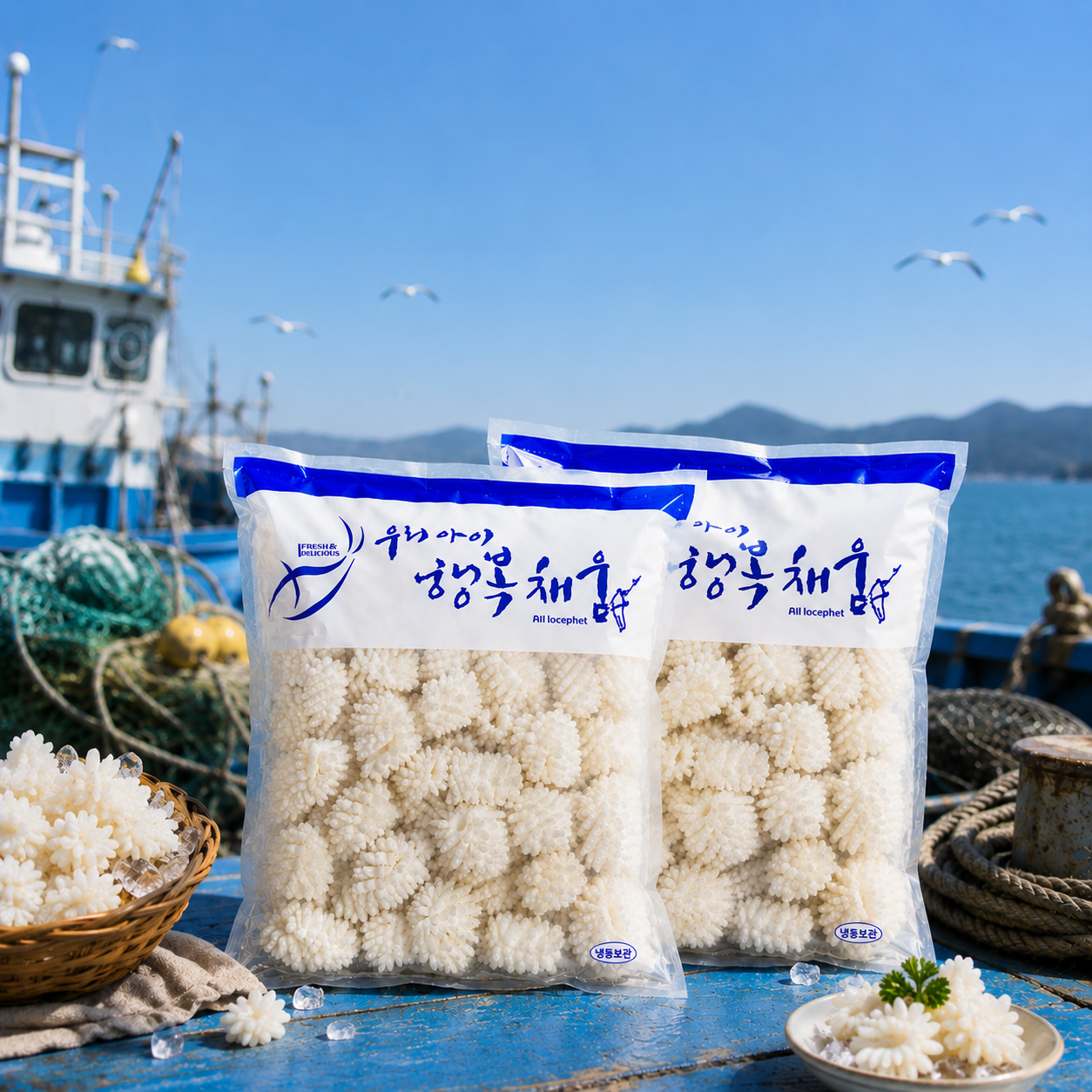 HACCP 직접가공한 바다한끼 솔방울 오징어 대용량 10kg 업소용 손질 칼집 오징어 이미지 6