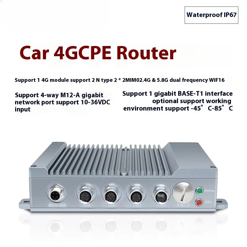 산업등급 자동차 4GCPE 라우터 4G 게이트웨이 WFI6 4 항공 플매트 카펫 러그 네트워크 포트 방수 SLK-RT990-4G