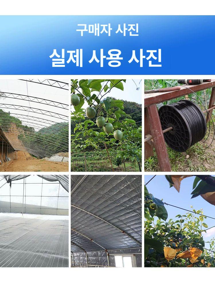 와이어 유인줄 유인끈 식물 수평줄 지지대 가지 고정 오이 포도유인선 과수원 내림줄 - 상세 이미지 2