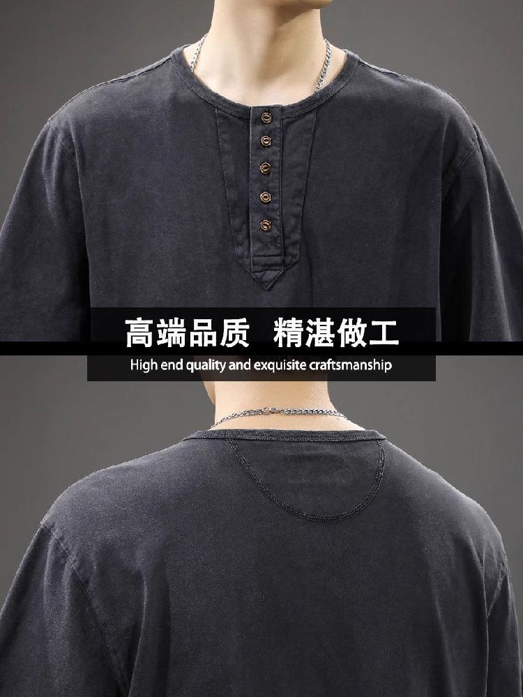 티셔츠 카라티 반팔티 캐주얼 로고 이너 머슬핏 여름 기능성 빅사이즈 남성 남자 오버핏 반팔 - 상세 이미지 5