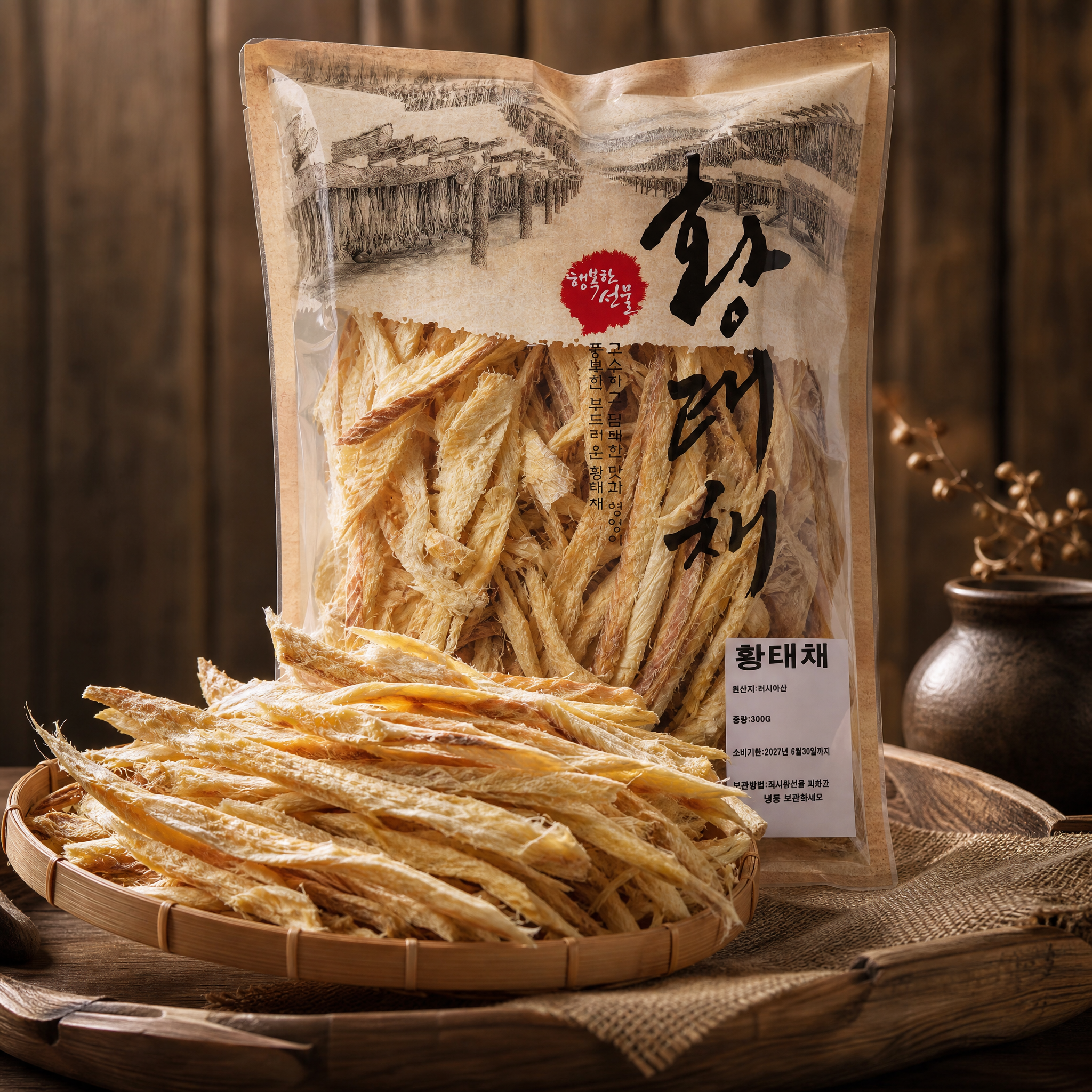 진도물산 황태채 300g 간편한안주 마른안주 - 상품 이미지