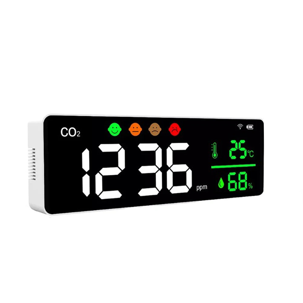 지능형 CO2 감지기 실내 연결 자동 제어 프로 센서 온도 습도 3-in-1