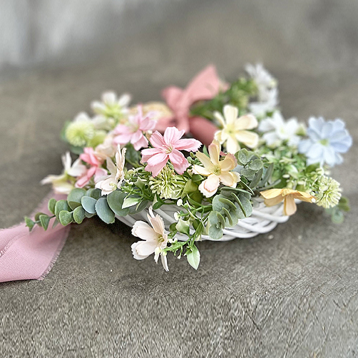 러블리 조화 리스 현관문 벽장식 꽃리스 인테리어 소품 25cm - 상세 이미지 3