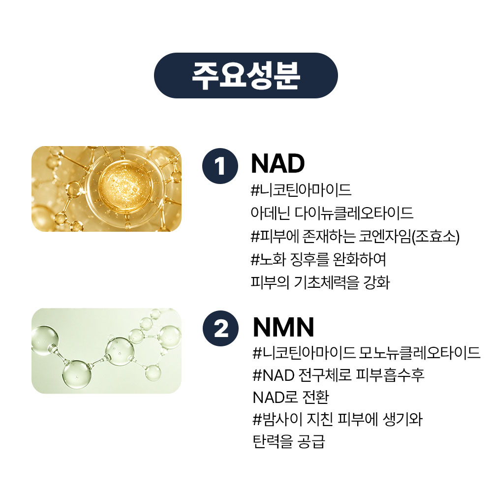 [바액] 오버나이트 석세스 세럼 [50ml] 피부 안색 피부밀도 장벽케어 NAD NMN 올리브 새싹 세포오일 슬로우 에이징 케어 이미지 6