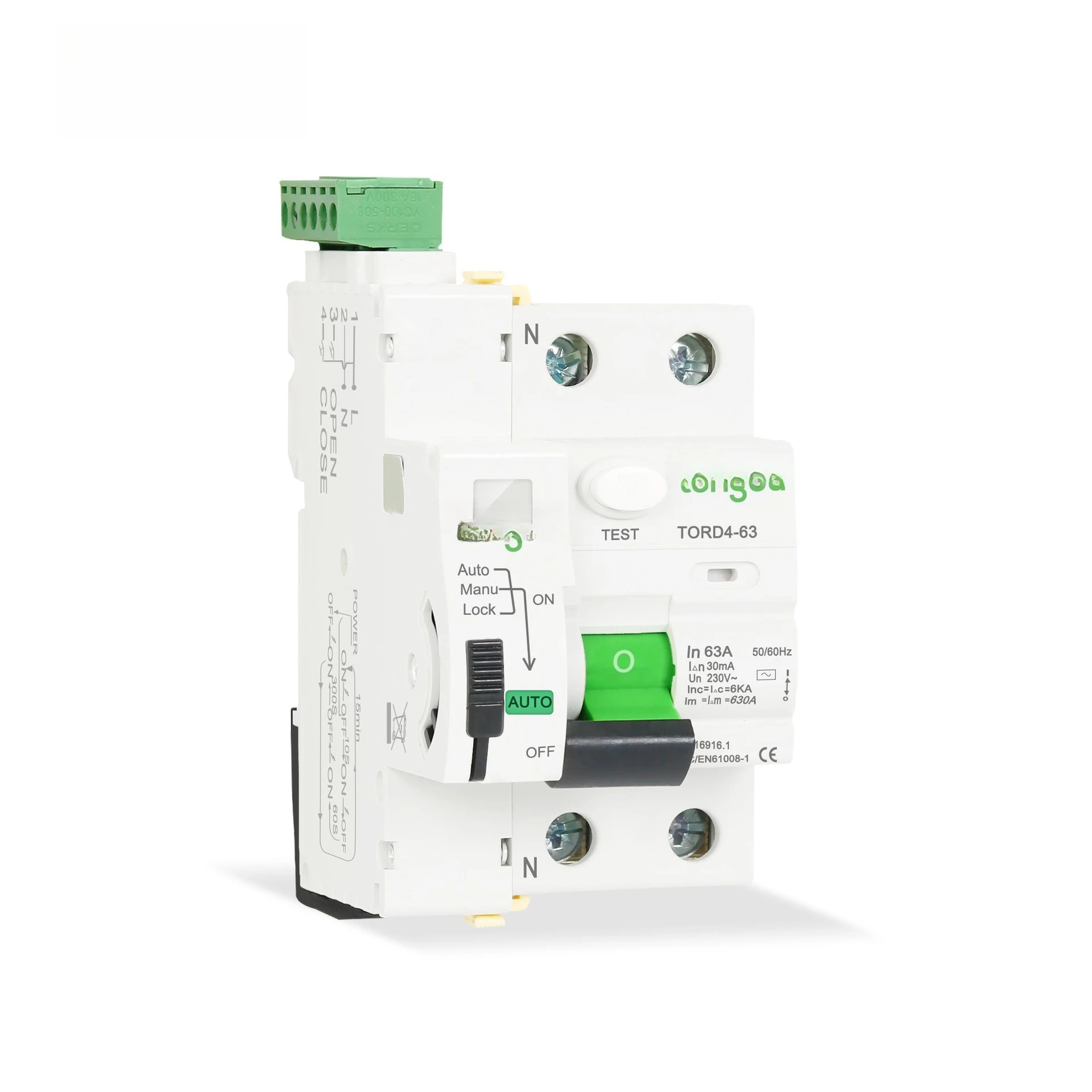 AC 누설 방지 회로차단기 자동 재폐로 2P 230V 6KA 63A