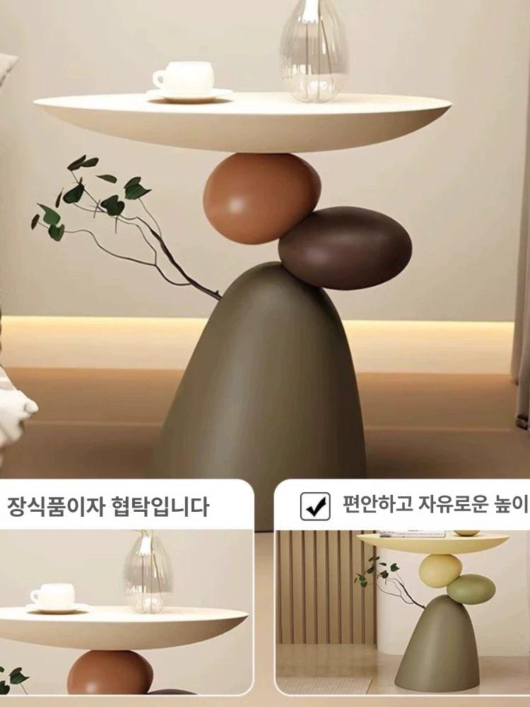 북유럽 테이블램프 라운드 벽 럭셔리 룸 스위치 홈 스탠드 분위기 다이닝 스탠딩 야간 - 상세 이미지 4