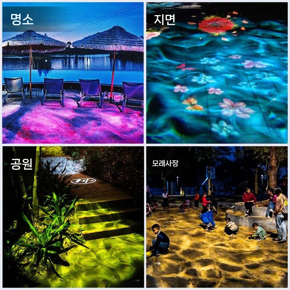 바닥빔 물결 매장 조명 램프 벽면 분위기 패턴 감성 무드등 투영등 LED(1) - 상세 이미지 2