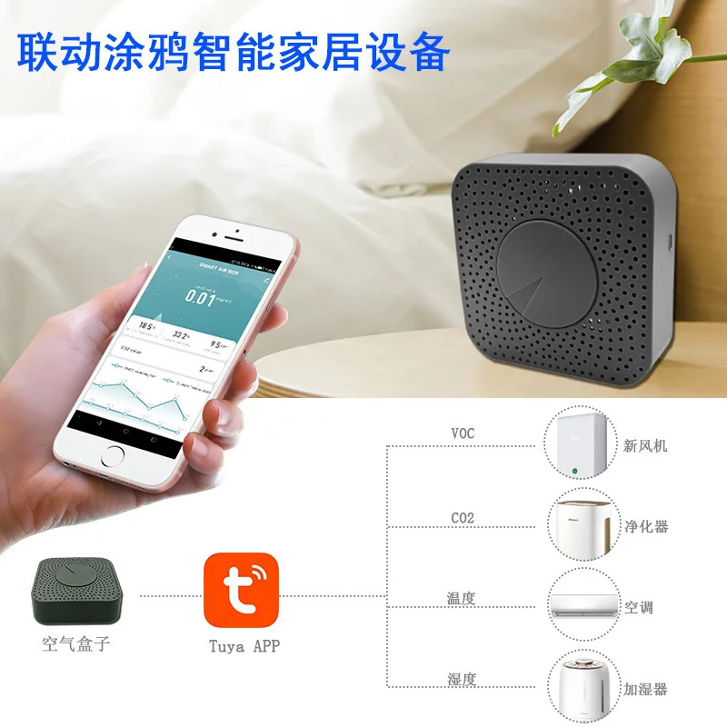 스마트 에어 WiFi/ZigBee 포름알데히드 이산화탄소 온도 습도 감지 감지기