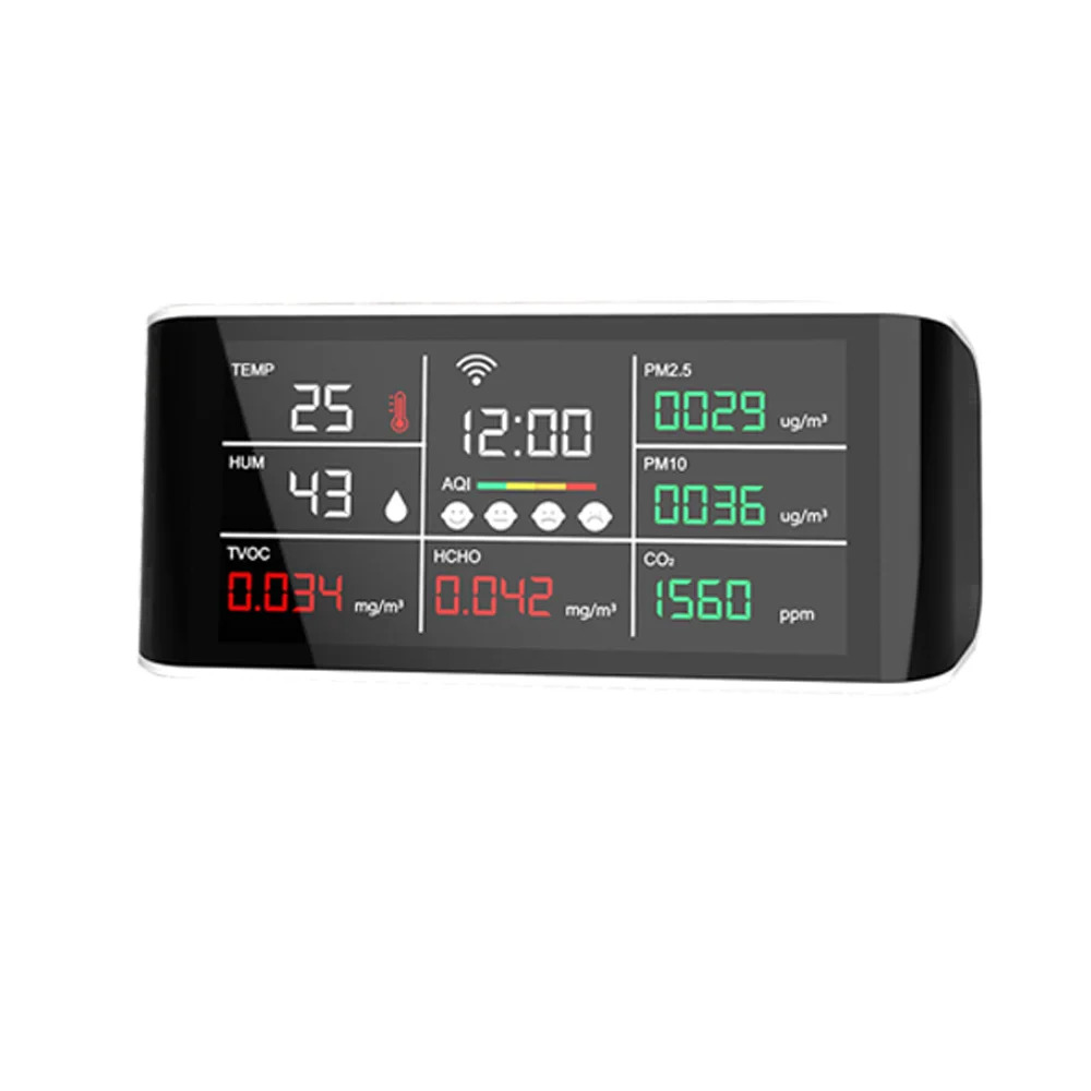 스마트 WiFi 이산화탄소 감지기 에어PM2.5/HCHO/TVOC