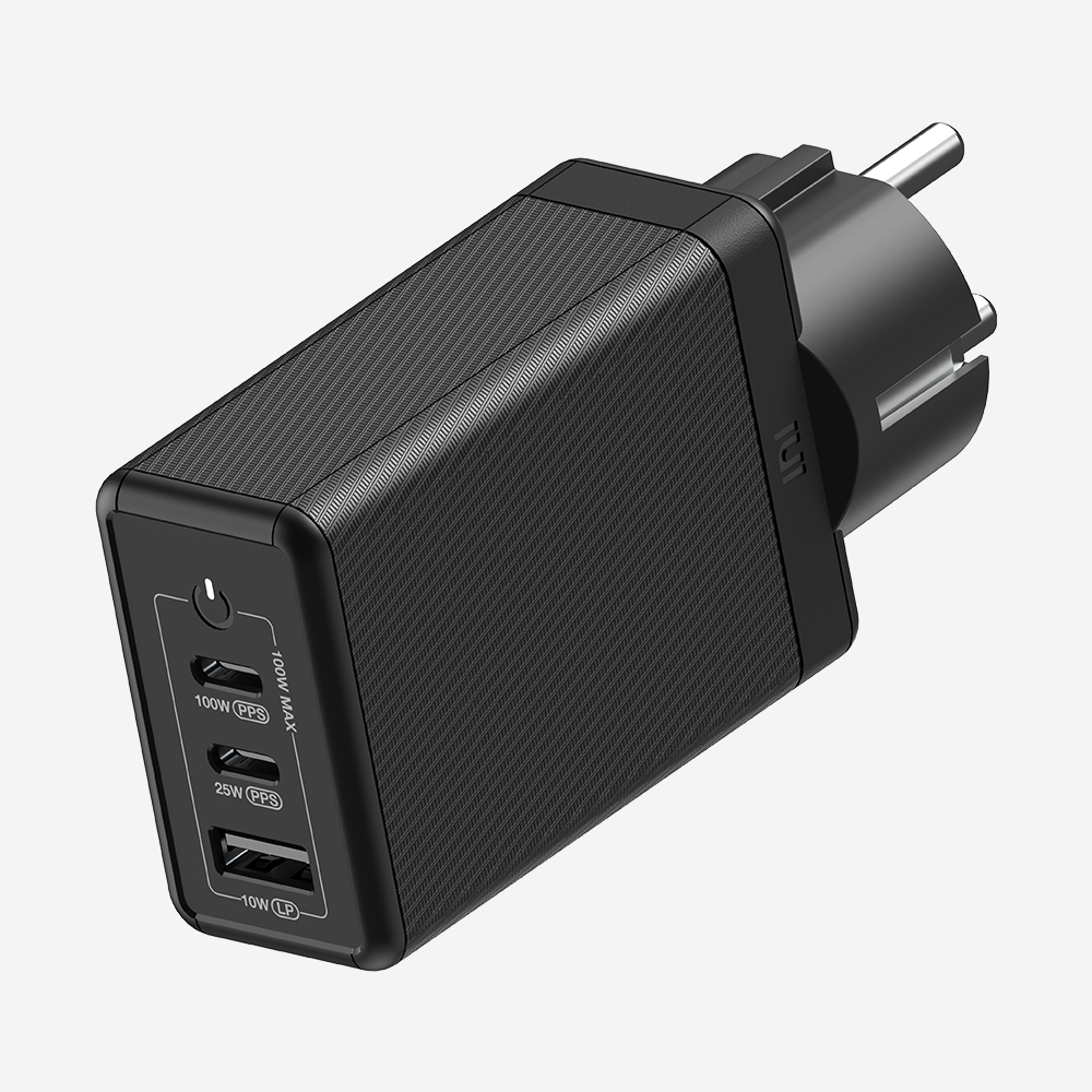 USB PD 100W PPS GaN 접지 멀티 초고속 충전기 GS610 블랙