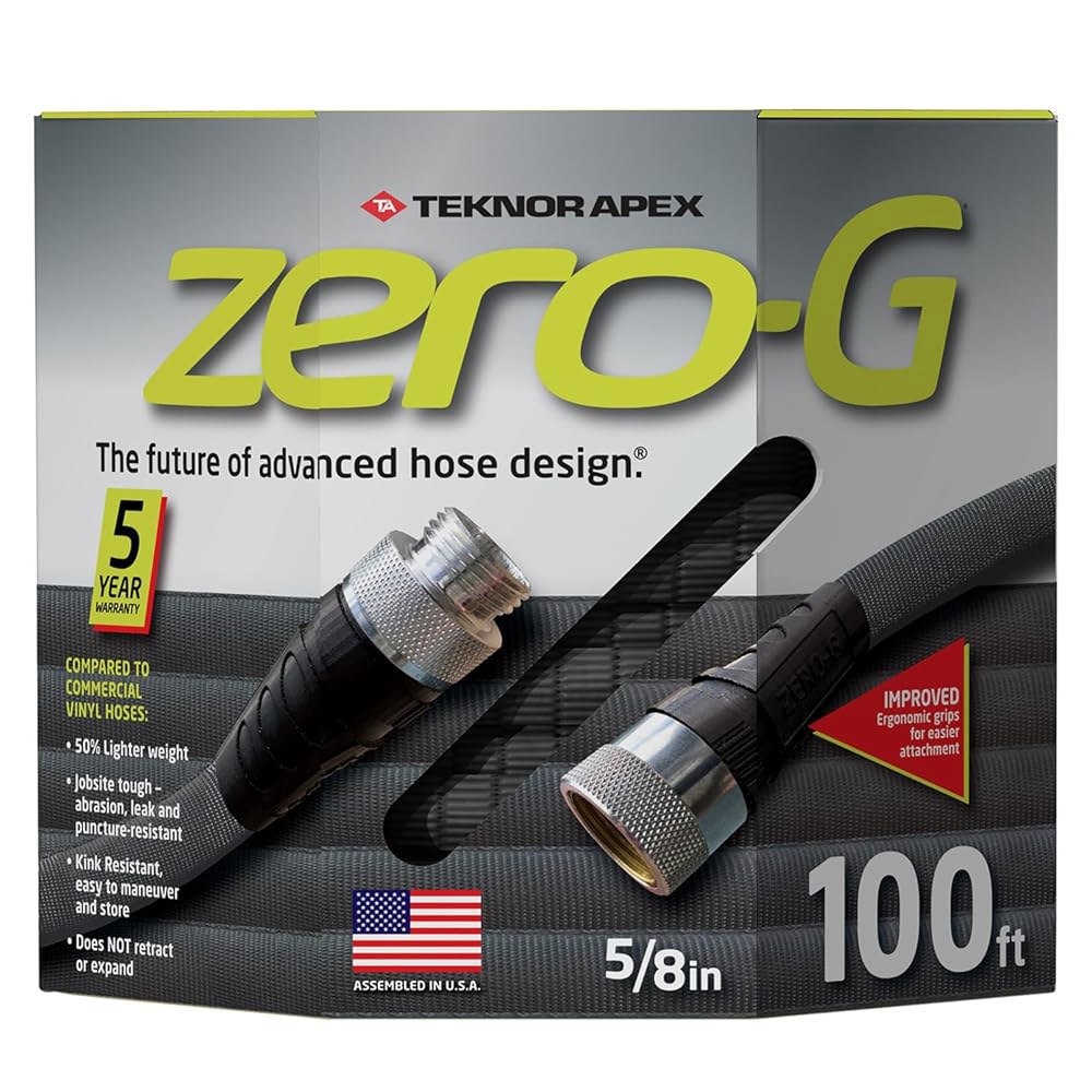 제로 G 4001-100 가든 호스, 5/8인치 x 100인치, 회색 zero-G 5/8 x 100' - 상품 이미지