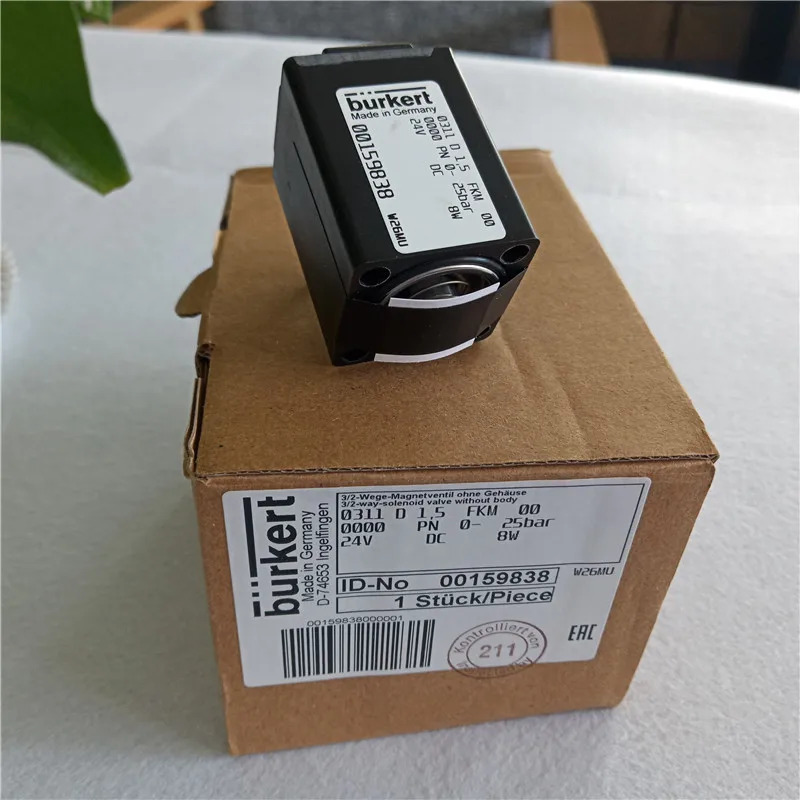 Burkert 솔레노이드 밸브 0311 Bode D 1.5 FKM 0-25bar 24V DC 00159838