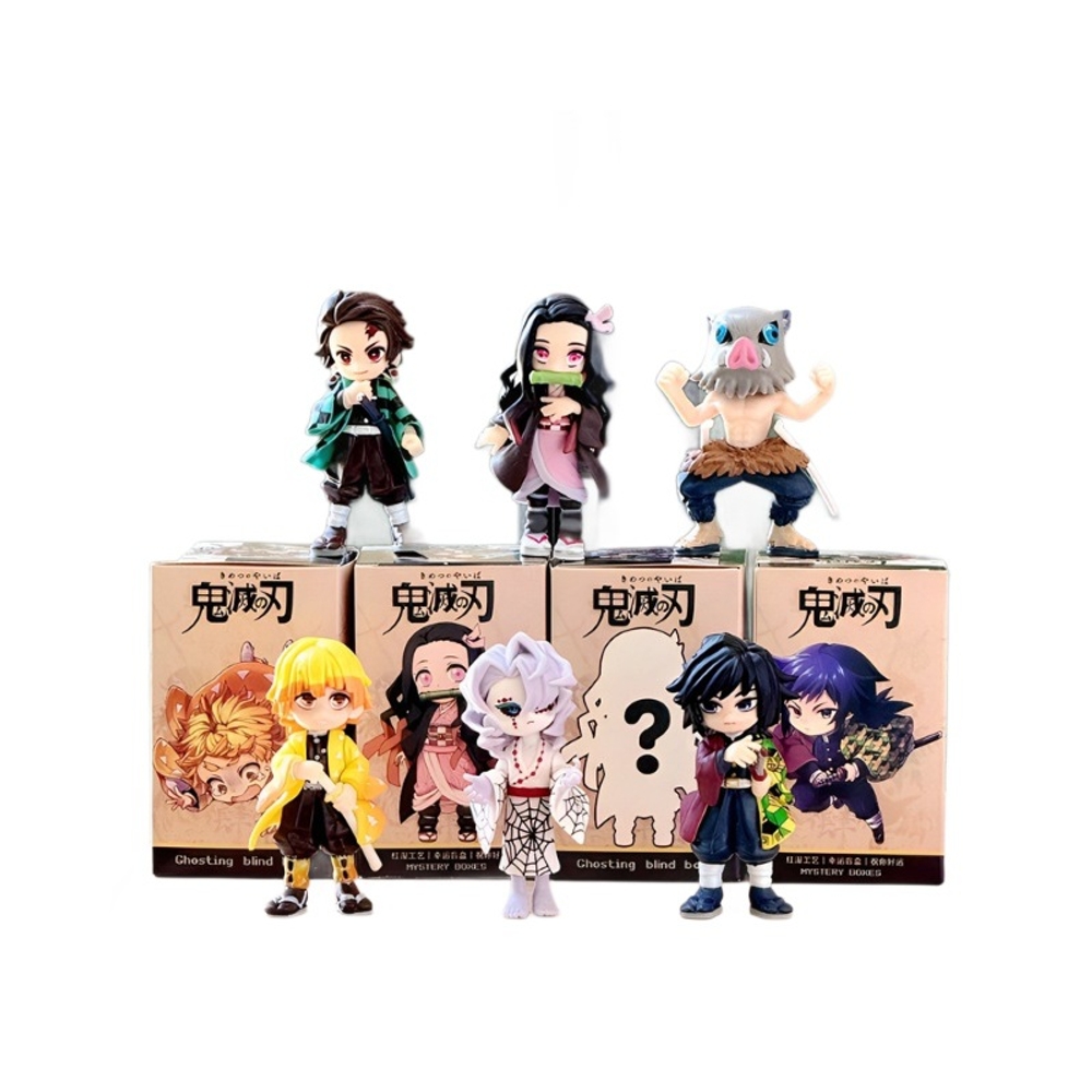 귀멸의칼날 피규어 8cm 컬렉션 6P세트 미니 네즈코 젠이치 탄지로 소장용 해외판 컬러 박스 포함 6개 세트 - 상세 이미지 5