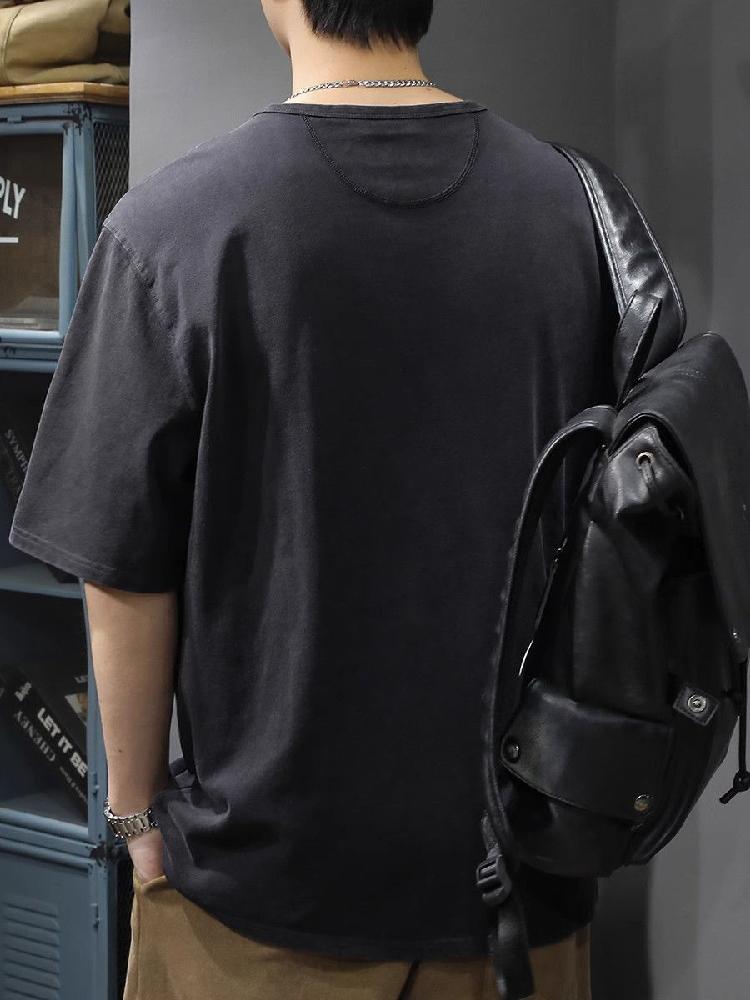 티셔츠 카라티 반팔티 캐주얼 로고 이너 머슬핏 여름 기능성 빅사이즈 남성 남자 오버핏 반팔 - 상세 이미지 3
