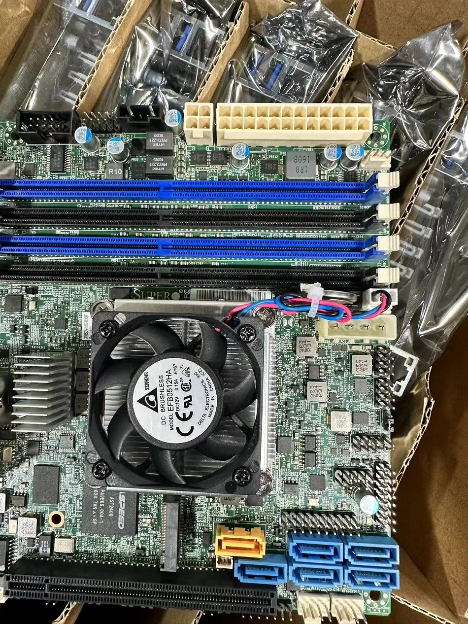 Supermicro X10SDV-16C-TLN2F 서버 ITX 메보드 XEON D1581 듀얼기가비트 네트워크 포트 Synology NAS