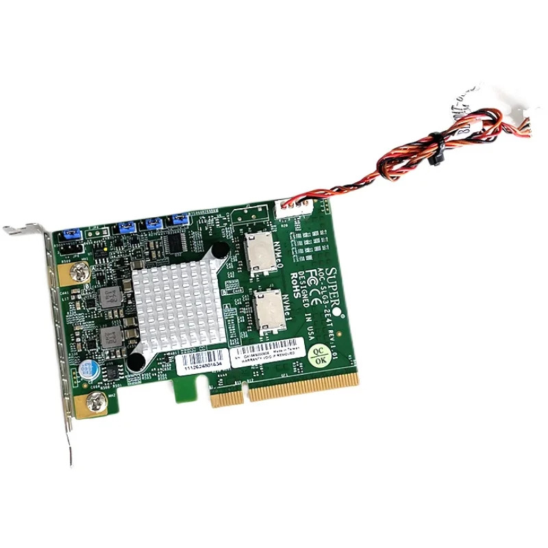 AOC-SLG3-2E4T NVMe u.2 하드 어댑터 카드 OCuLink SFF-8611 확장