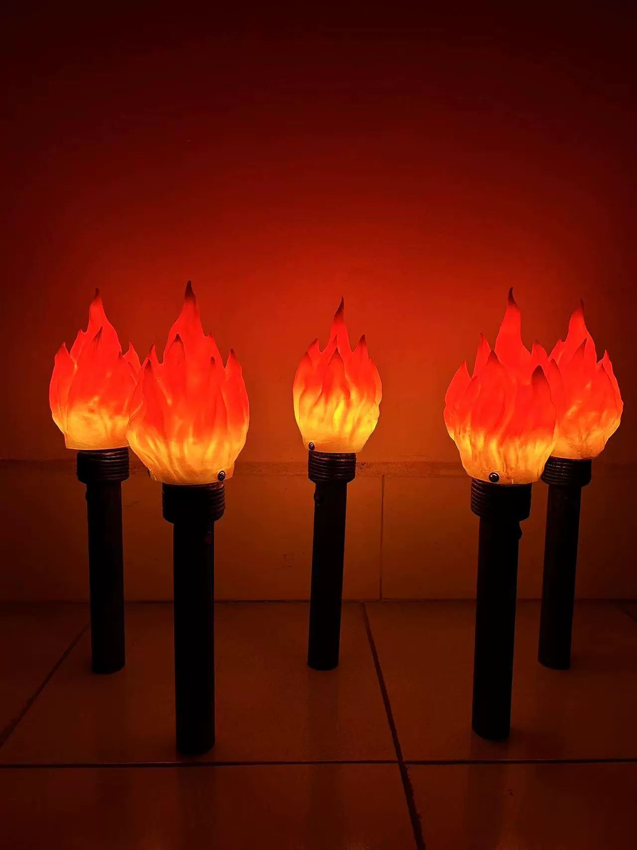 LED 조명 무드등 정원등 화염등 토치 깜빡이 야외용 조경 모닥불 소품 할로윈 - 상세 이미지 5