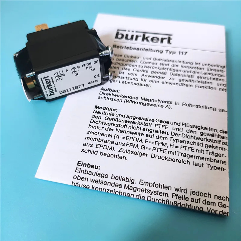 Burkert 솔레노이드 밸브 0117 A EPDM 4W 양방향 00171073