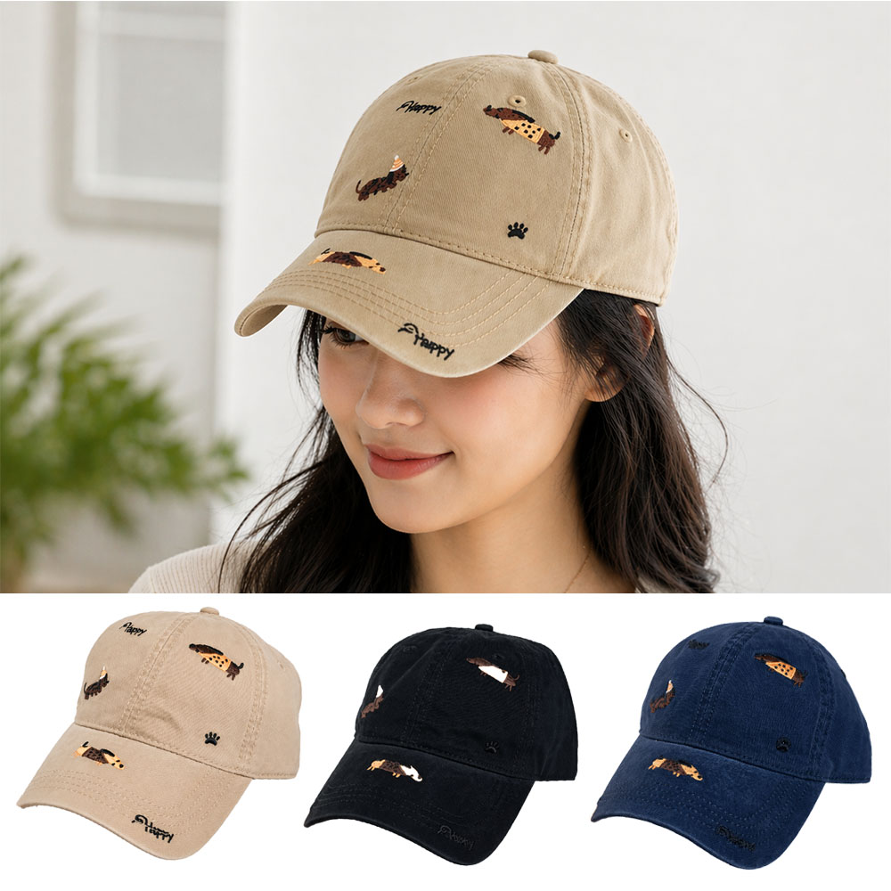 빈티지 볼캡 야구 캡모자 자수 면 데일리 커플 패션 트러커캡 - 상품 이미지