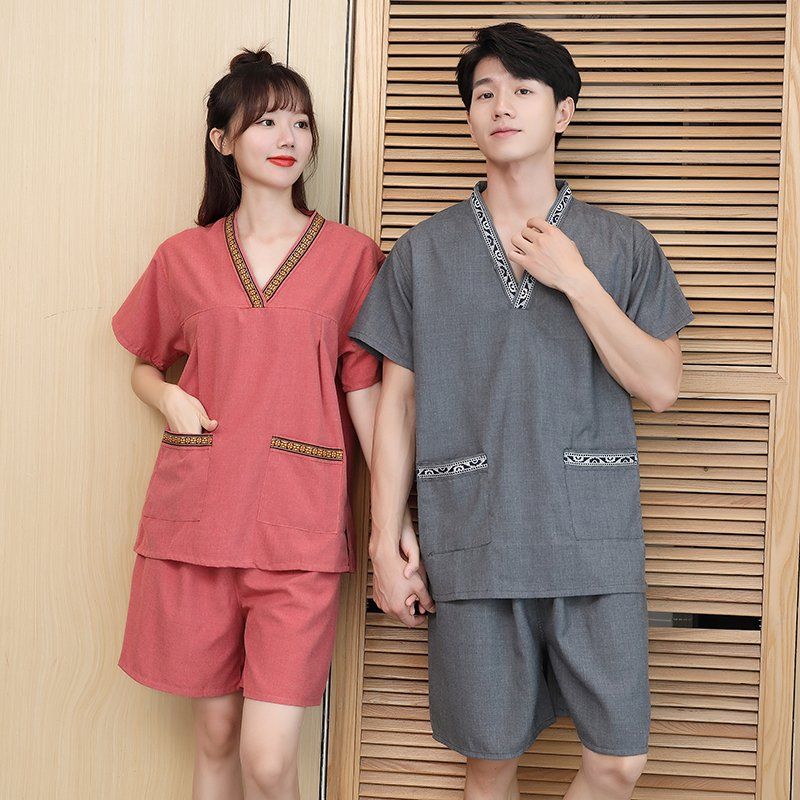 찜질방용 단체복 마사지 마사지복 사우나 숯가마 남녀 찜질복 황토방 - 상세 이미지 2
