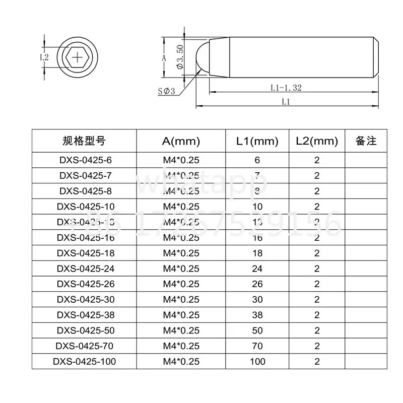 10PCS M4x0.25 정밀 미세 치아 조정 나사 스레드 보조 실험실 액세서리